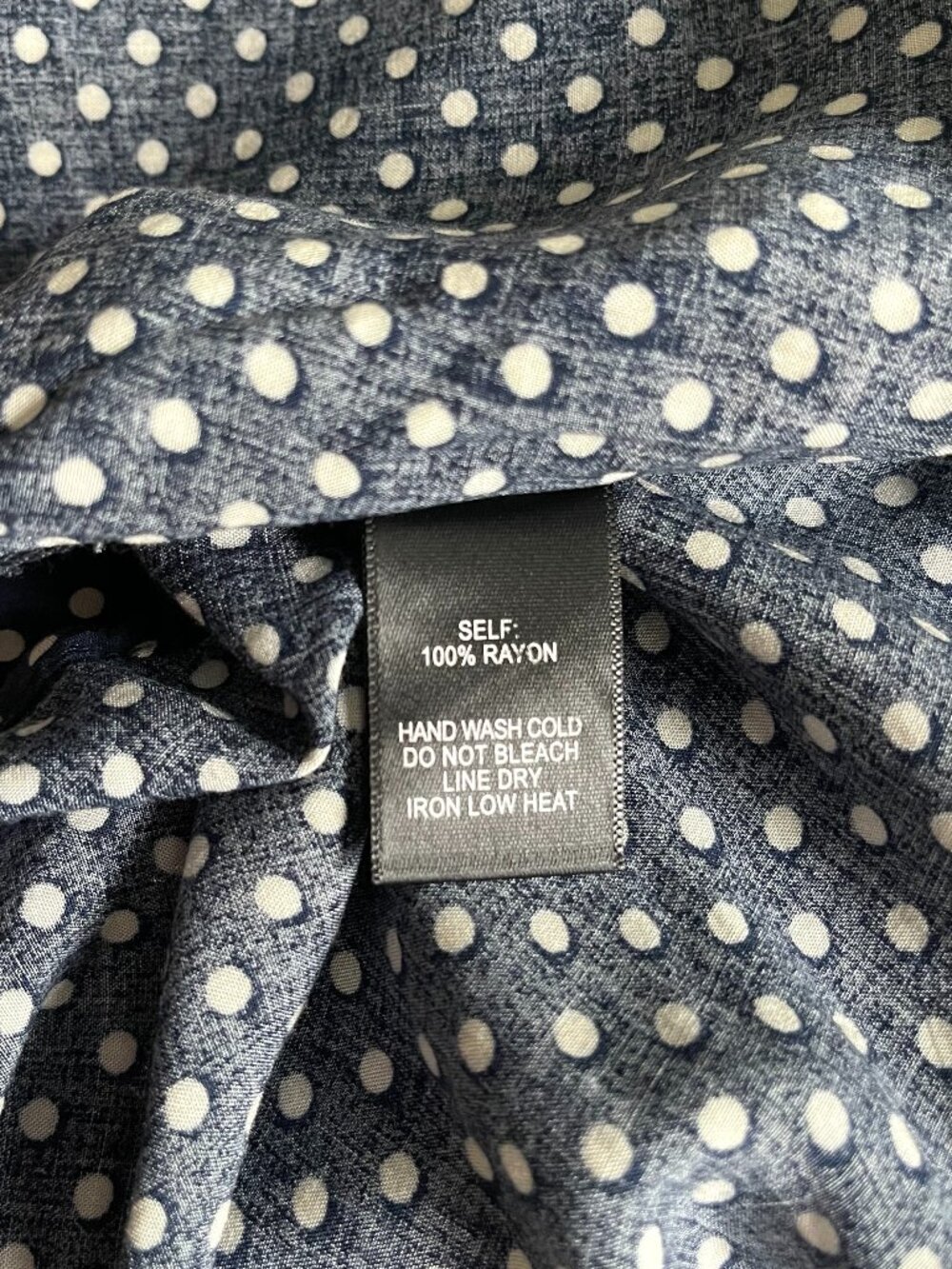 Lulus Dream Love Navy Blue Polka Dot Off the Shoulder Maxi Sundress Size Large - Picture 11 of 12
